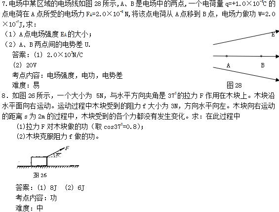 2014年成人高考《高起點理化》練習題及答案