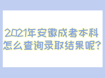 安徽成考本科怎么查詢錄取結果