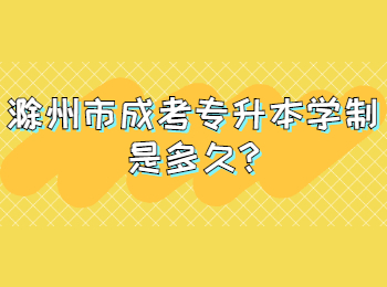 滁州市成考專升本學制是多久