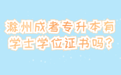 滁州成考專升本有學士學位證書嗎