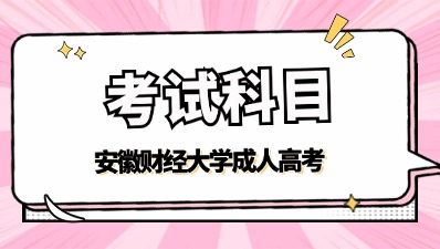 安徽財經大學成考考試科目及時間