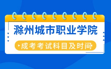 滁州城市職業學院成考考試科目